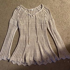 Bohemian top with see through holes